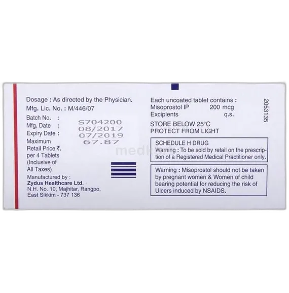 cytolog 200mcg tablet 4's